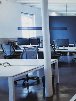 Office space of a modern, secure building